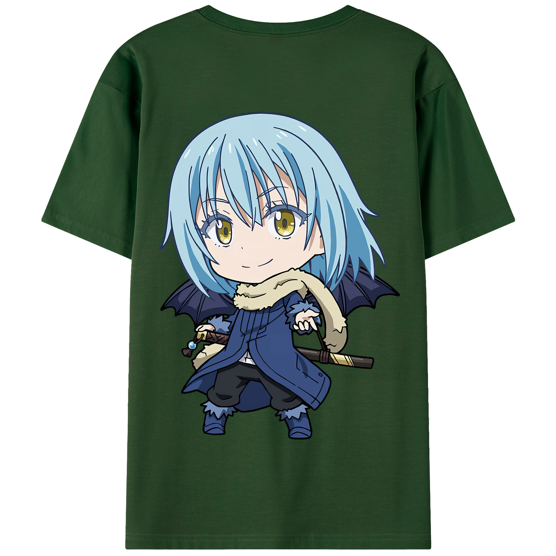 （画像用） 転スラ Regarding Reincarnated to Slime 綿100％半袖Tシャツ（背面プリント）